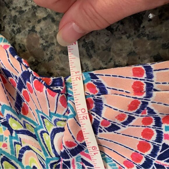 Pappagallo V-Neck Blouse 3/4 Sleeves with Ties Size Medium - Picture 5 of 7